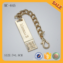 MC645 Metal hardware for accessory handbag logo plate